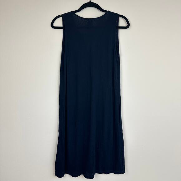 Nic+Zoe Womens Summer Retreat A-Line Sleeveless Embroidered Navy Dress Small - Picture 3 of 10
